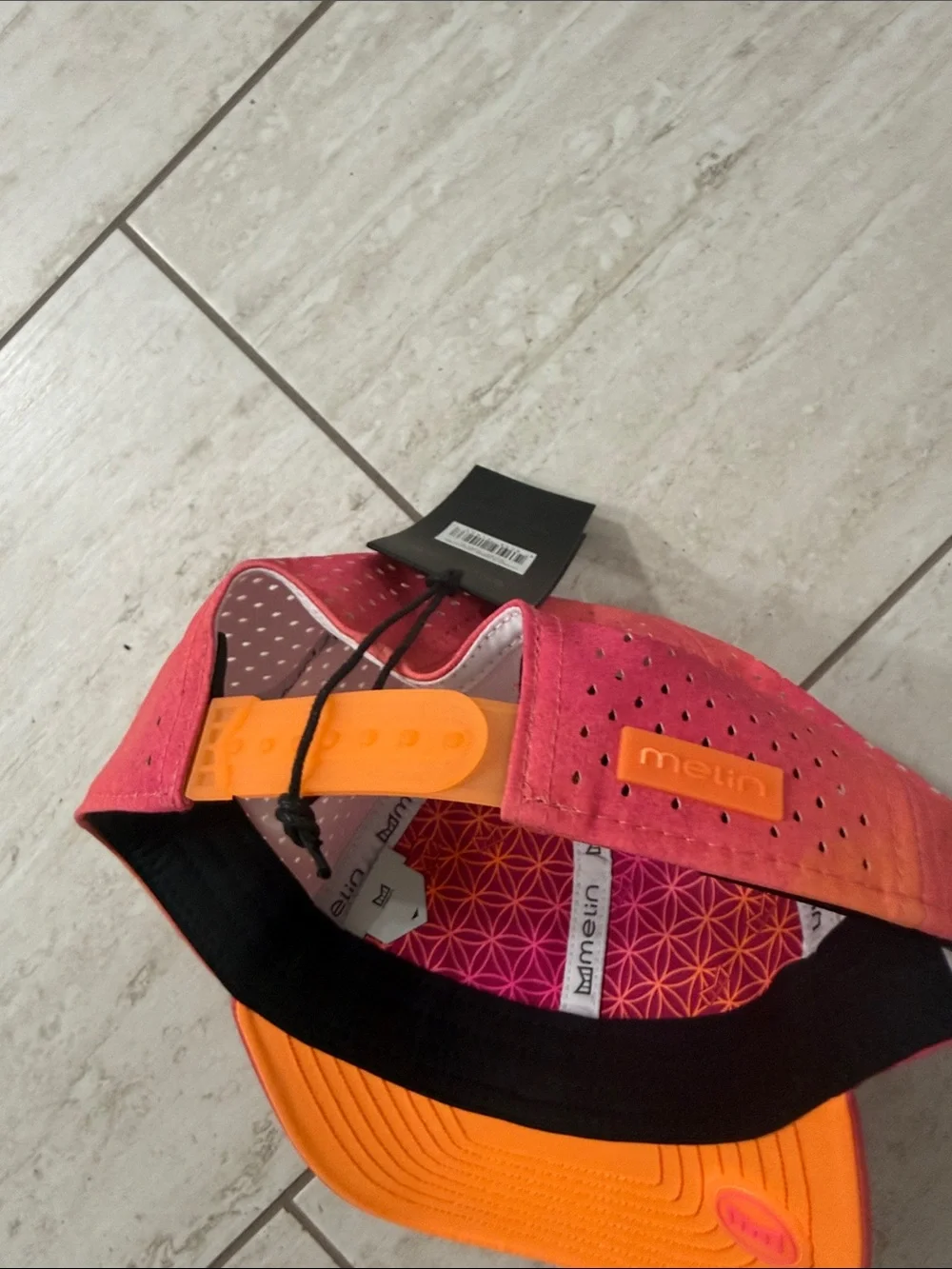 Melin Gradient Pink-Orange Snapback Hat size XL.. sunset aura